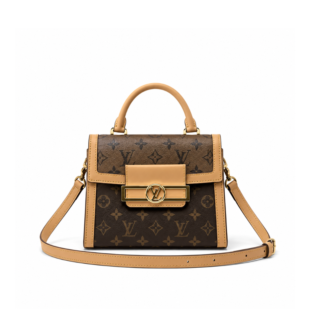 Louis Vuitton Dauphine Capitale Bag Brown 21Cm M46751