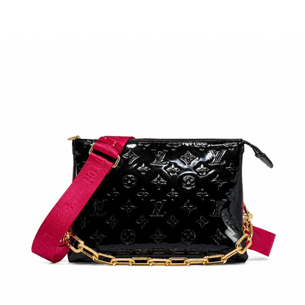 Louis Vuitton Coussin Pm Bag Black Red 26Cm