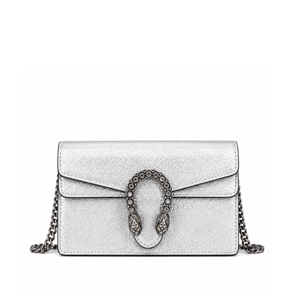 Gucci Women's Dionysus Super Mini Crossbody Bag Silver 16Cm 476432 1Trbn 8173