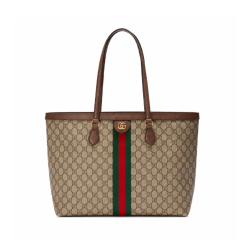 Gucci Ophidia Medium Tote Bag Beige And Ebony 631685 96Iwb 8745