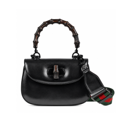 Gucci Bamboo 1947 Small Top Handle Bag In Black