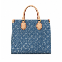 Louis Vuitton New LV Remix Onthego Mm Denim Blue 35Cm M46871