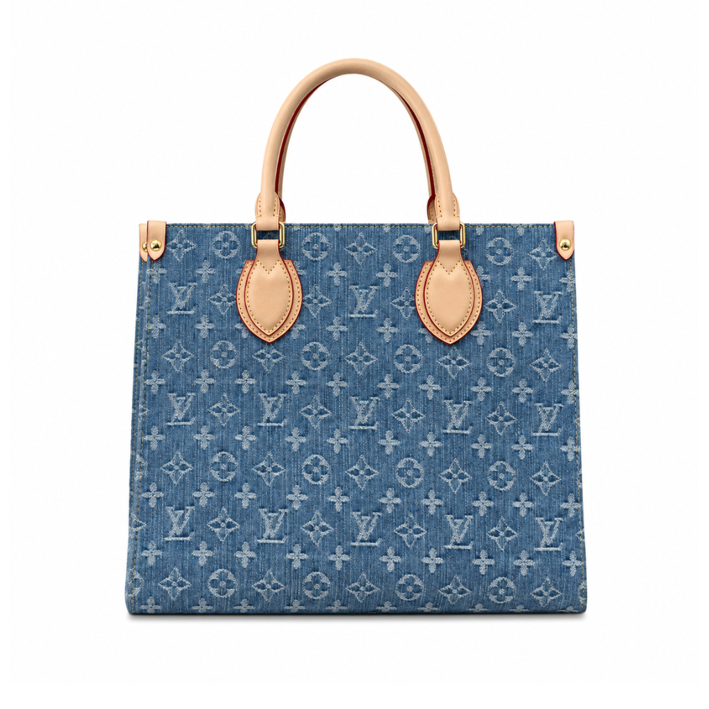 Louis Vuitton New LV Remix Onthego Mm Denim Blue 35Cm M46871