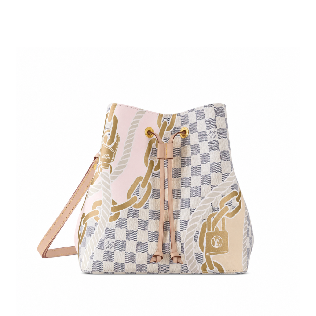 Louis Vuitton Neonoe Mm Damier Azur Coated Canvas 25Cm N40474