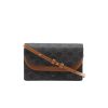 Celine Wallet On Strap In Triomphe Canvas And Smooth Lambskin Tan 20Cm