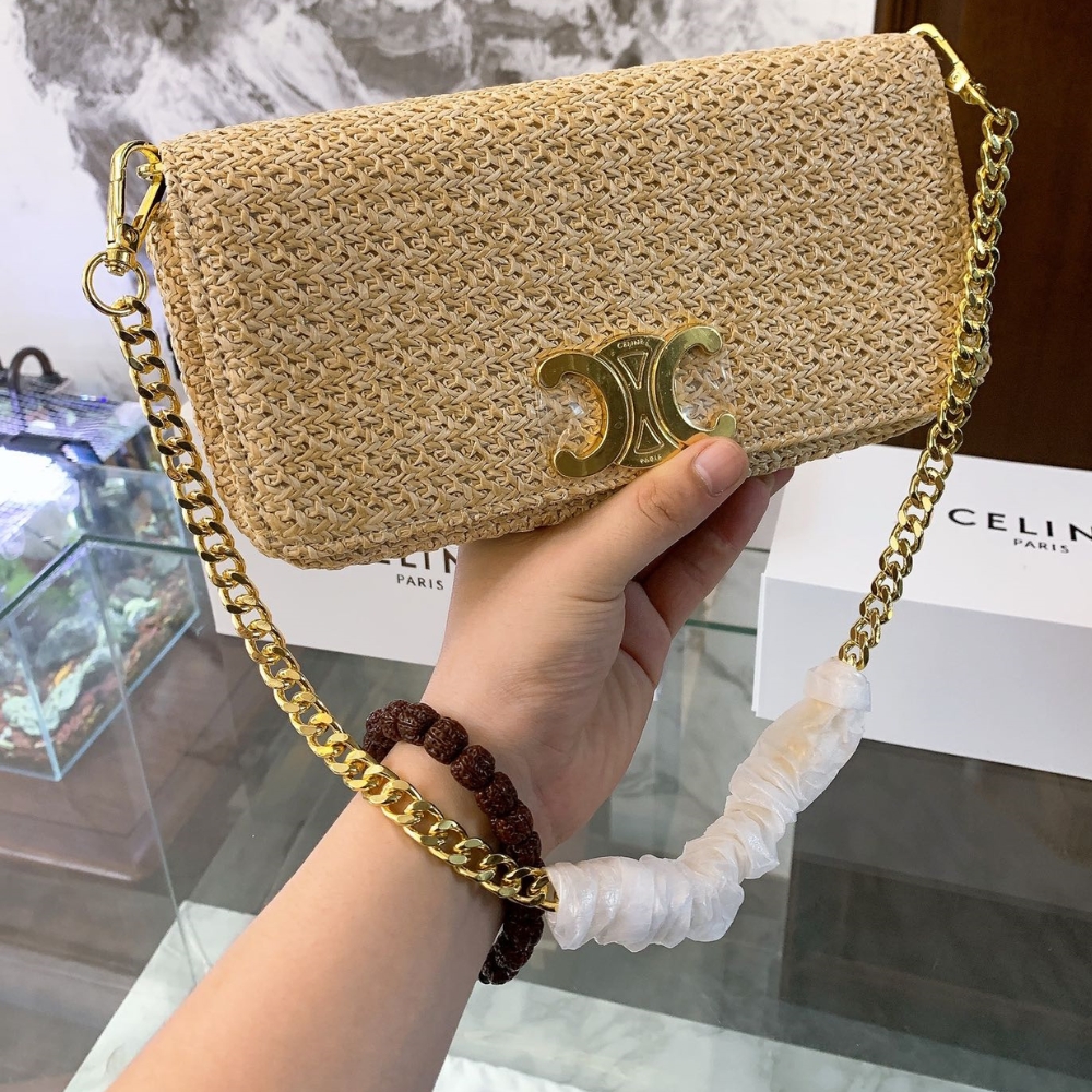 Celine Multipochette In Raffia Tan 23Cm - Image 3