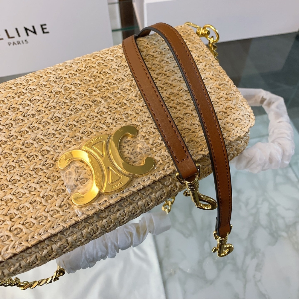 Celine Multipochette In Raffia Tan 23Cm - Image 4