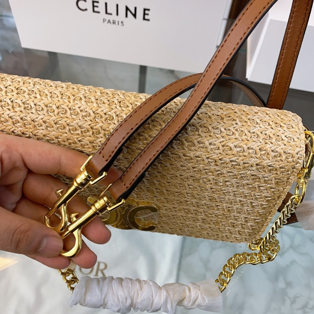 Celine Multipochette In Raffia Tan 23Cm - Image 5