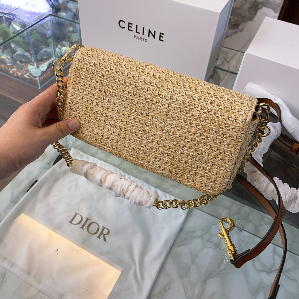 Celine Multipochette In Raffia Tan 23Cm - Image 6