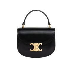 Celine Mini Besace Clea In Shiny Calfskin Black 15Cm 10L063Etz 38No