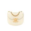 Celine Teen Chain Besace Triomphe In Shiny Calfskin White
