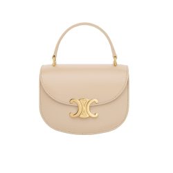 Celine Mini Besace Clea In Shiny Calfskin Nude 15Cm 10L063Etz 03Nd