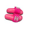 Chanel Cc Slippers Studded Pink