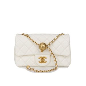 Chanel Quilted Mini Cc Rectangular Flap Bag 20Cm White