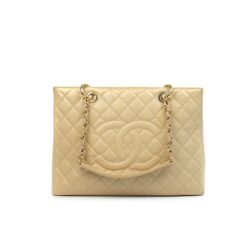 Chanel Bolsa Grand Tote Beige 33Cm