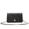Chanel Flap Bag With Camellia Flower Chain Black 26Cm