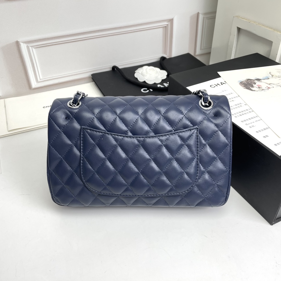 Chanel Medium Double Flap 23Cm Navy Blue A01113 - Image 6