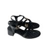 Chanel Sandal Open Round Toe Flip Flops Black