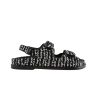 Chanel Tweed Dad Interlocking Cc Slingback Sandals Black G35927 X56390 K3756