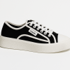 Chanel Casual Flat Sneakers Canvas Black