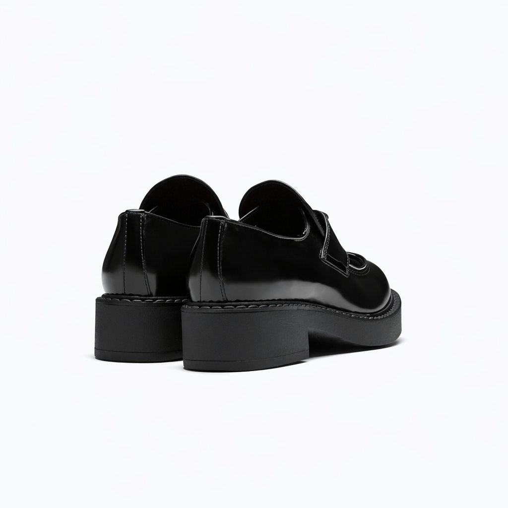 Prada Brushed Leather Loafers in Black - Image 2