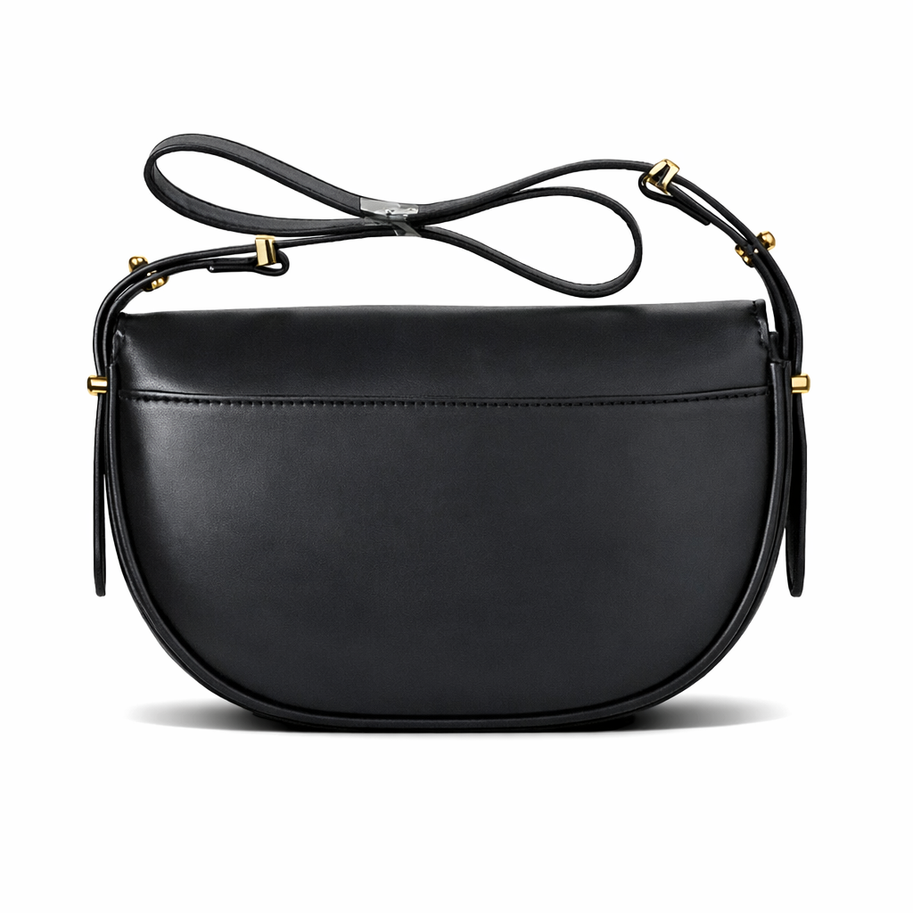 Prada Triangle Logo Patent Leather Shoulder Bag Black 17Cm - Image 3