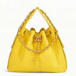 Chanel 25 Small Handbag Yellow