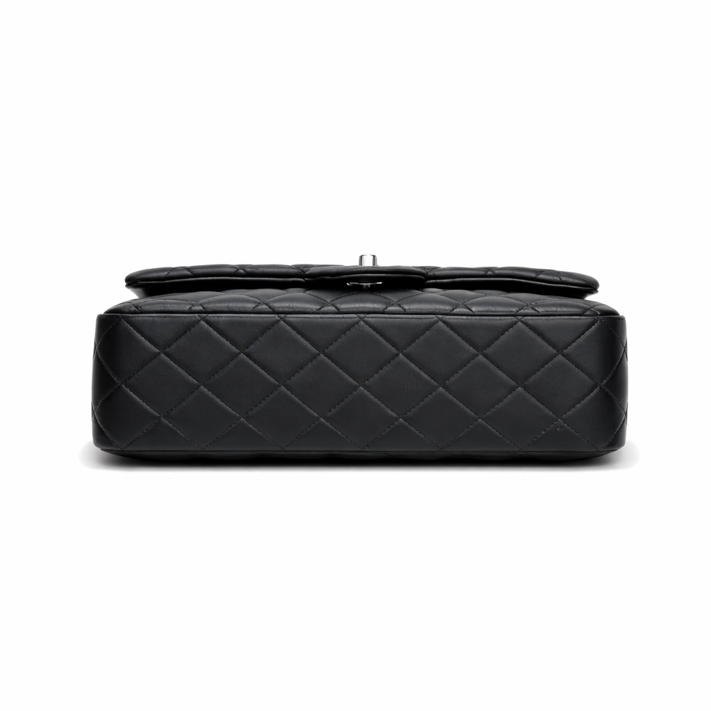 Chanel Classic Flap Bag Black Leather - Image 5