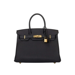 H Handbags Birkin 30 Black Togo Gold Hardware