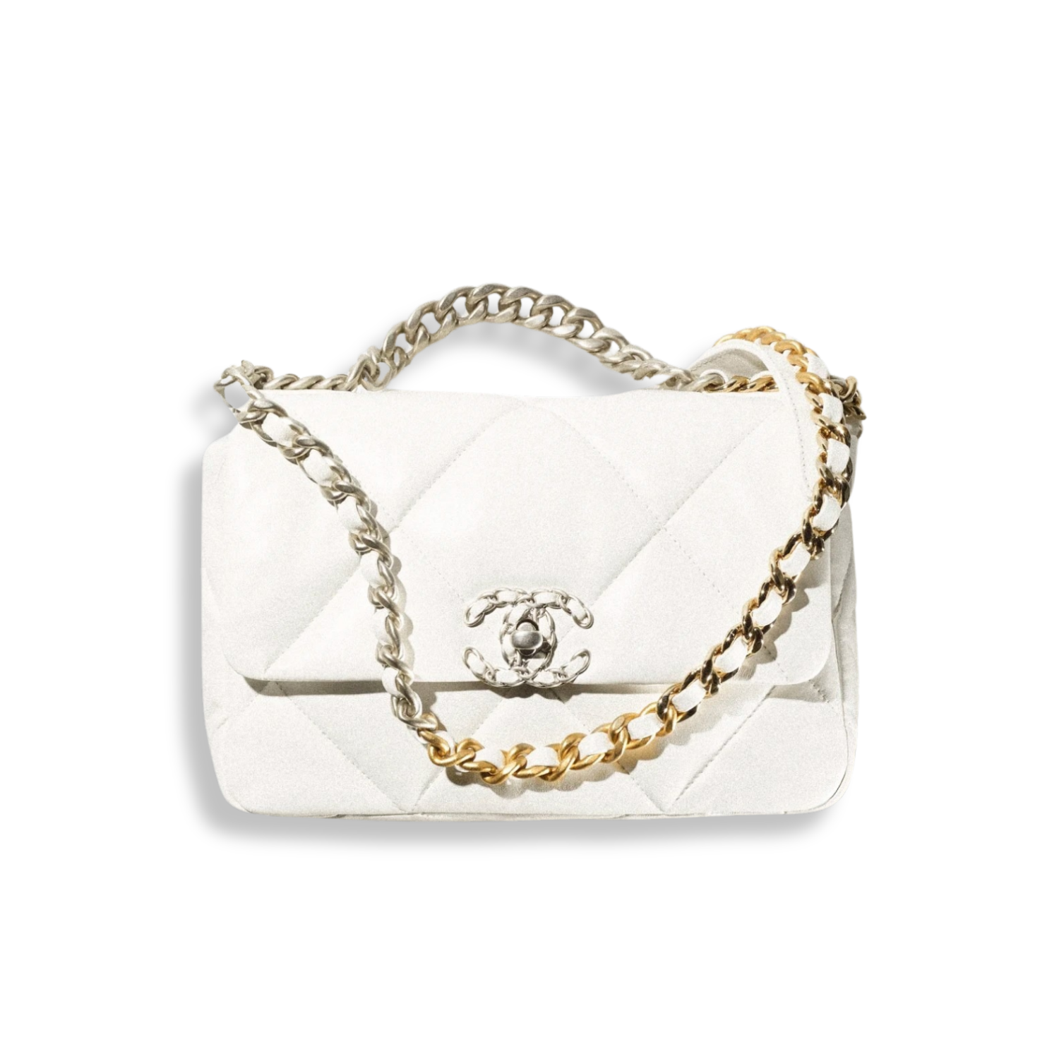 Chanel 19 Handbag White As1160