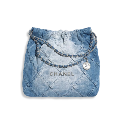 Chanel 22 Handbag Washed Denim As3261 B10439 Nm981