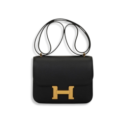Hermes Constance Bag 18 Black Epsom Gold Hardware