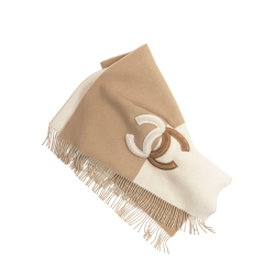 Chanel Cashmere & Shearling Lambskin Stole