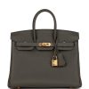 H Handbags Birkin 25 Vert De Gris Togo Gold Hardware