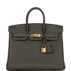 Hermes Birkin 25 Vert De Gris Togo Gold Hardware