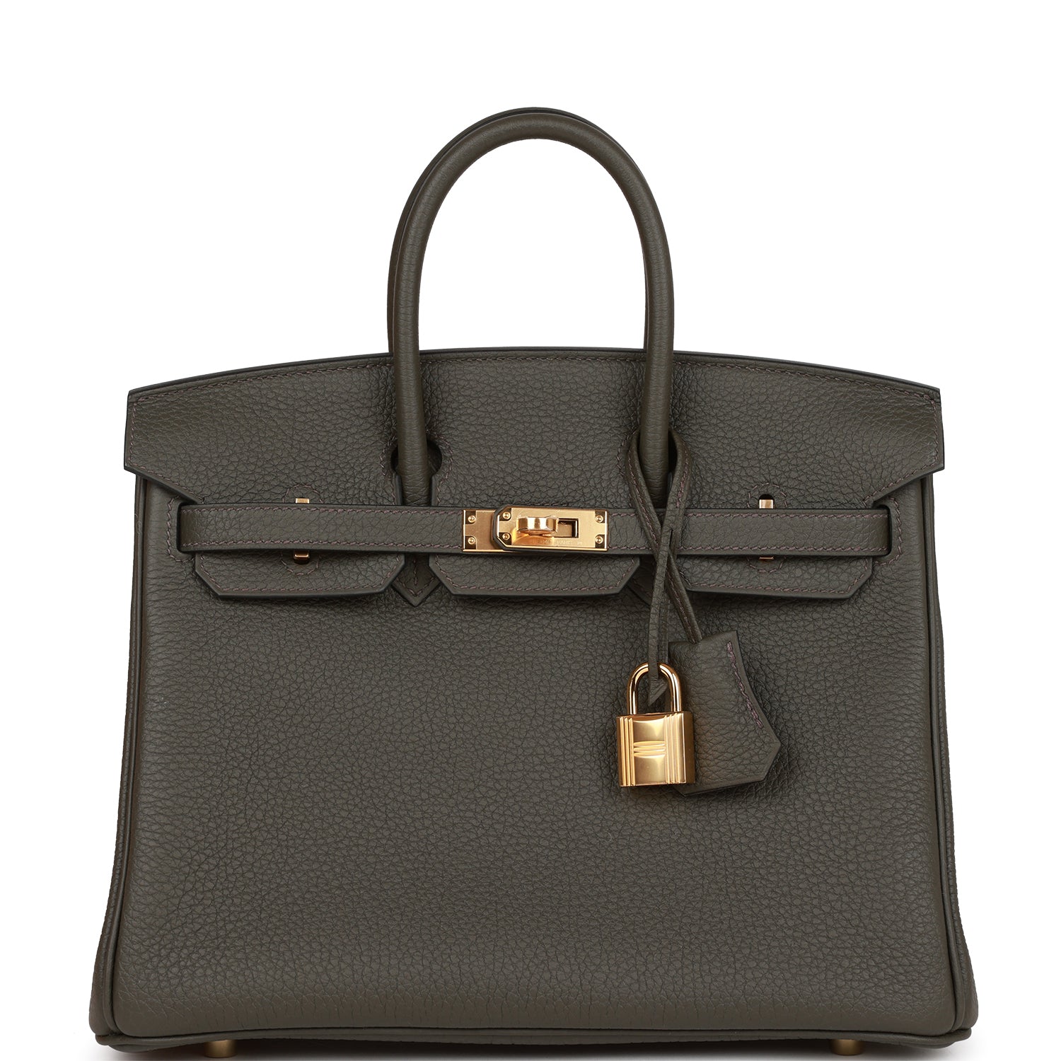 H Handbags Birkin 25 Vert De Gris Togo Gold Hardware