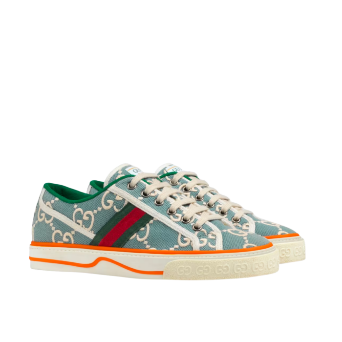 Gucci Women's Tennis 1977 Sneaker Light Blue 606110 H0G10 3460 - Image 11
