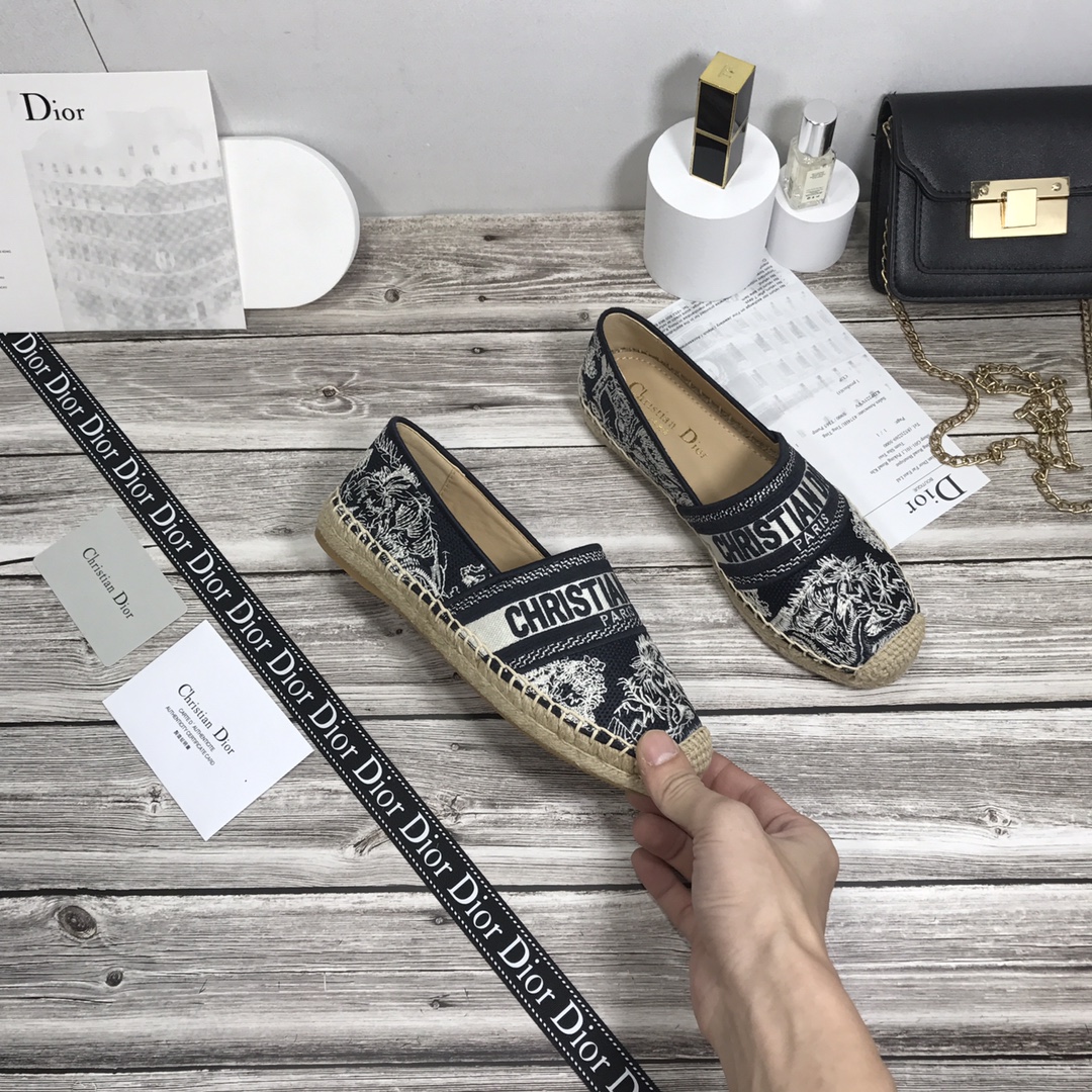 Dior Granville Espadrille Donkerblauw Pattern In Dark Blue - Image 7