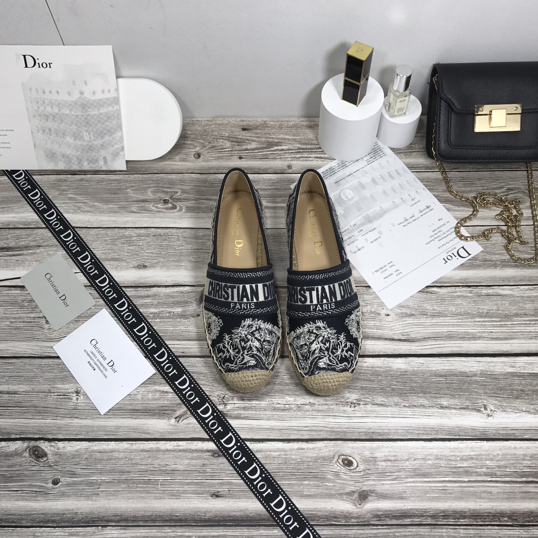 Dior Granville Espadrille Donkerblauw Pattern In Dark Blue - Image 5