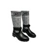 Dior D Major Boot Calfskin And Cannage Tweed Black And White Kci981Cwy S17X