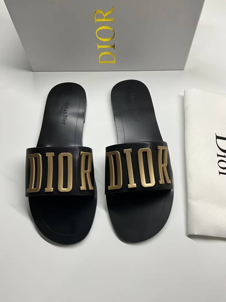 Dior Black Leather Diorevolution Flat - Image 5