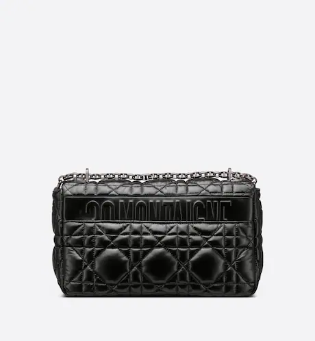 Large Dior Caro Bag Black Calfskin - Image 2