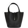 Hermes Black Clemence Picotin Lock 22Cm Palladium Hardware