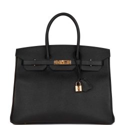 Hermes Birkin 30 Black Epsom Gold Hardware
