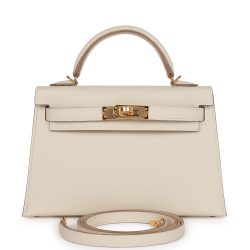 Hermes Kelly Sellier 20 Craie Epsom Gold Hardware