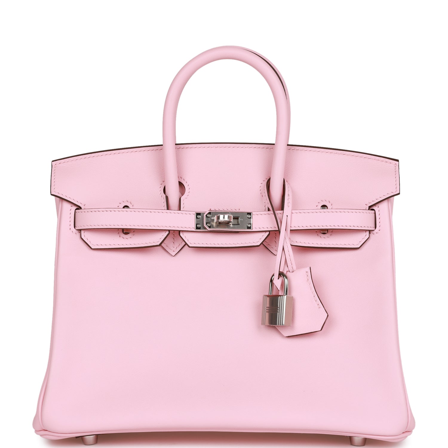 H Handbags Birkin 25 Rose Sakura Swift Palladium Hardware