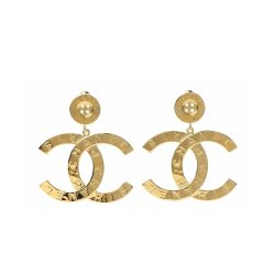 Chanel Paris Button Earrings