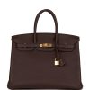Hermès Birkin 35 Ebene Togo with Gold Hardware