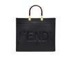 Fendi Sunshine Medium Black Leather Shopper 35Cm 8Bh386Abvlf0Kur