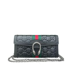 Gucci Women's Dionysus Gg Supreme Chain Bag Black 19Cm